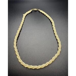 Vintage 1928 multi-strand white faux pearl necklace